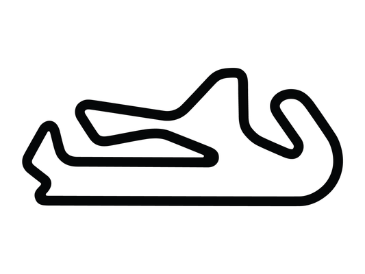 Algarve International Circuit with Chicane Decal - White - 5cm
