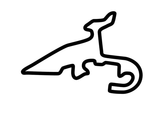 Chambley Circuit Decal - White - 5cm
