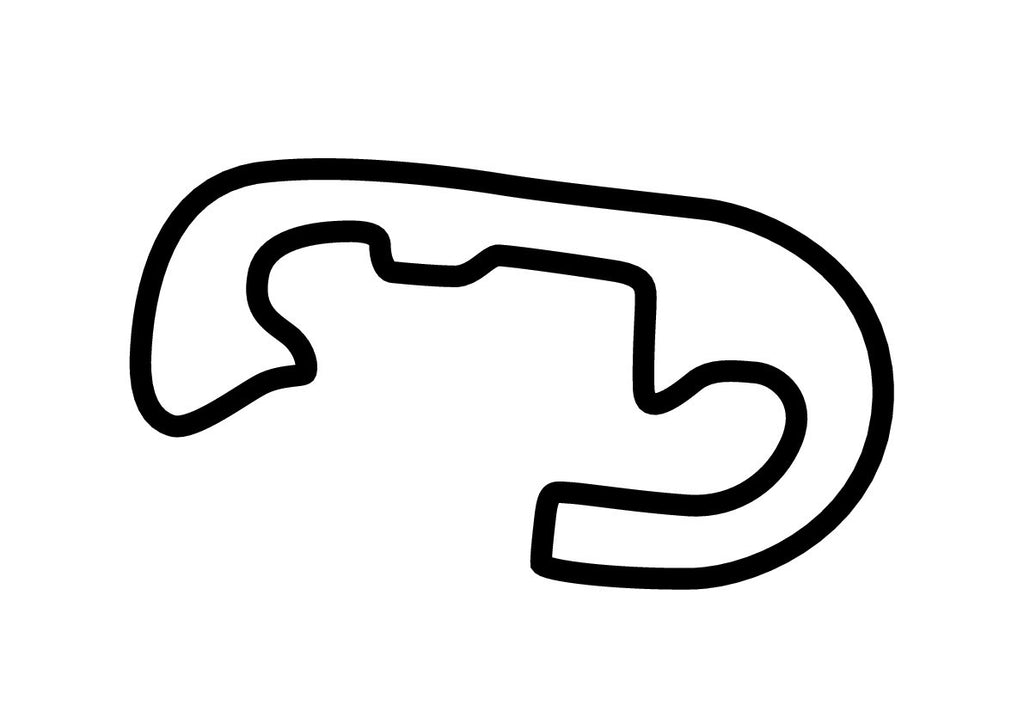 Chambley Circuit Short Decal - White - 5cm