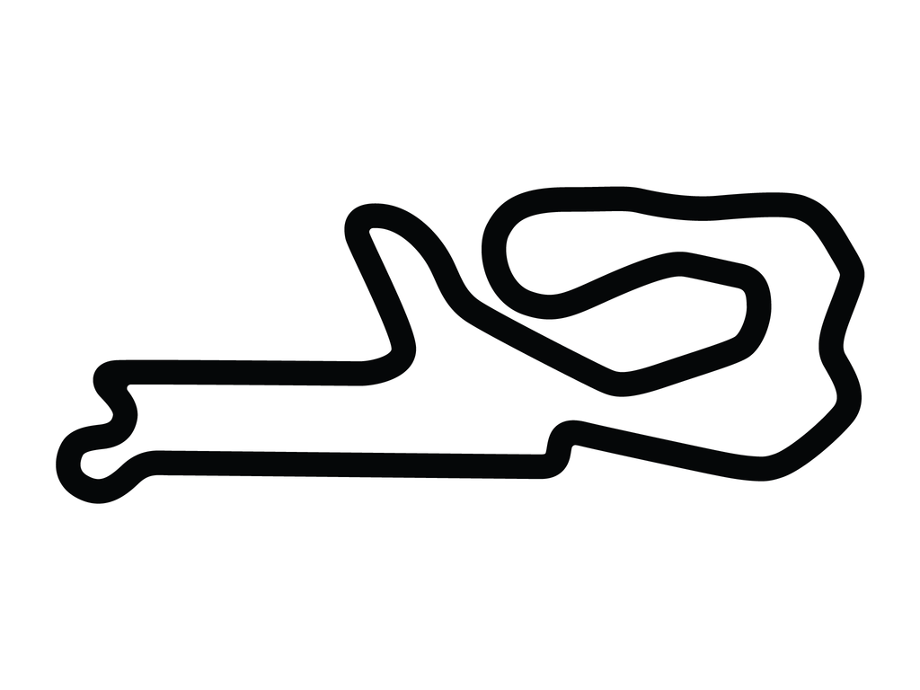 The Ridge Motorsports Park with Chicane Decal - White - 5cm
