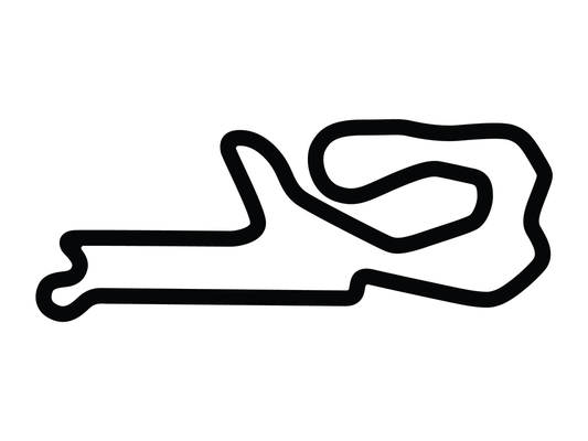 The Ridge Motorsports Park with Chicane Decal - White - 5cm