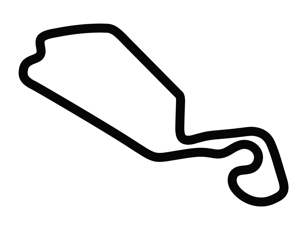 New Jersey Motorsports Park Thunderbolt with Chicane 1 Decal - White - 5cm