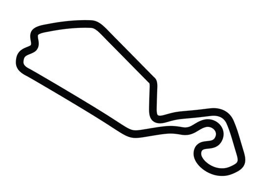 New Jersey Motorsports Park Thunderbolt with Chicane 1 Decal - White - 5cm