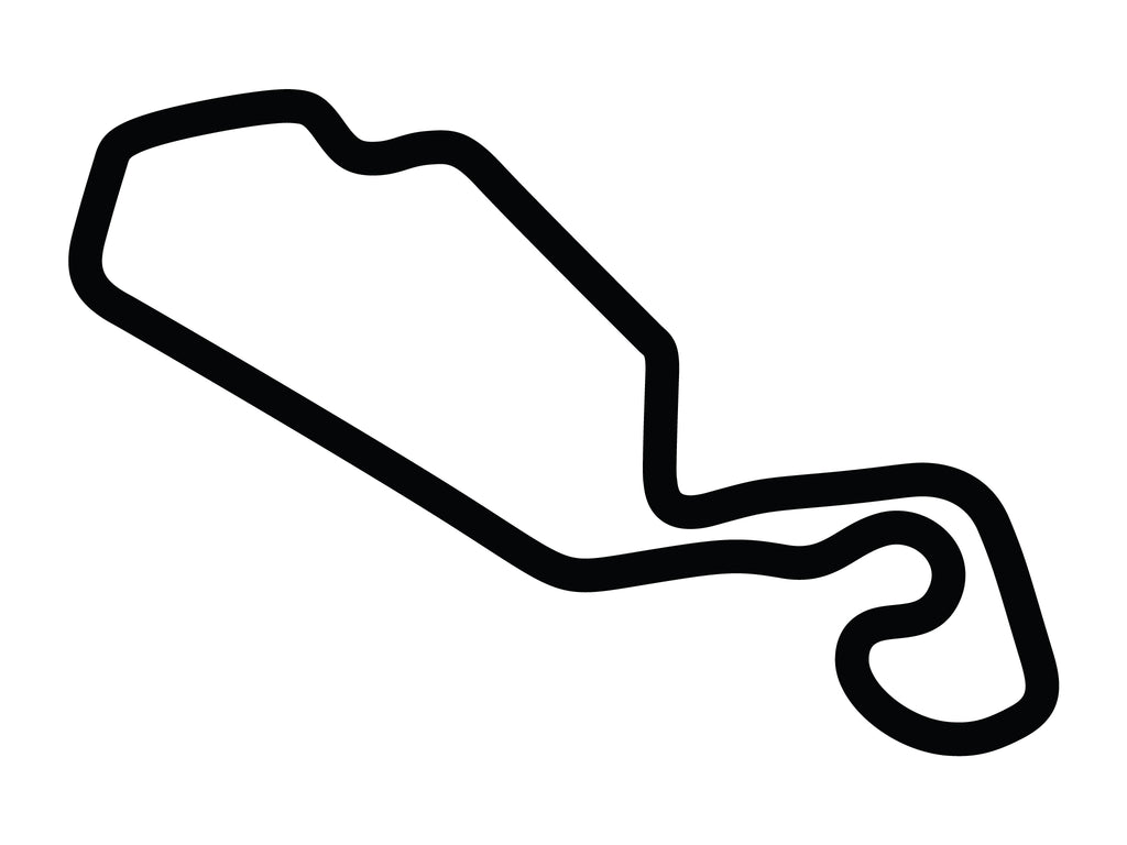 New Jersey Motorsports Park Thunderbolt with Chicane 2 Decal - White - 5cm