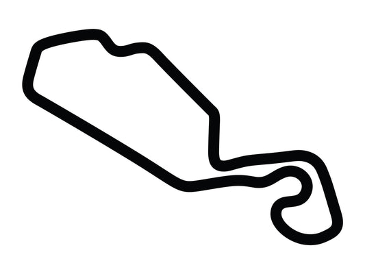 New Jersey Motorsports Park Thunderbolt with Chicane 2 Decal - White - 5cm