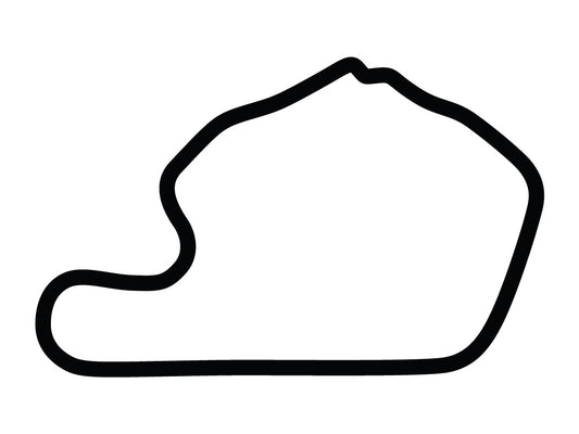 Lime Rock Park with Chicanes Variant 1 Decal - White - 5cm