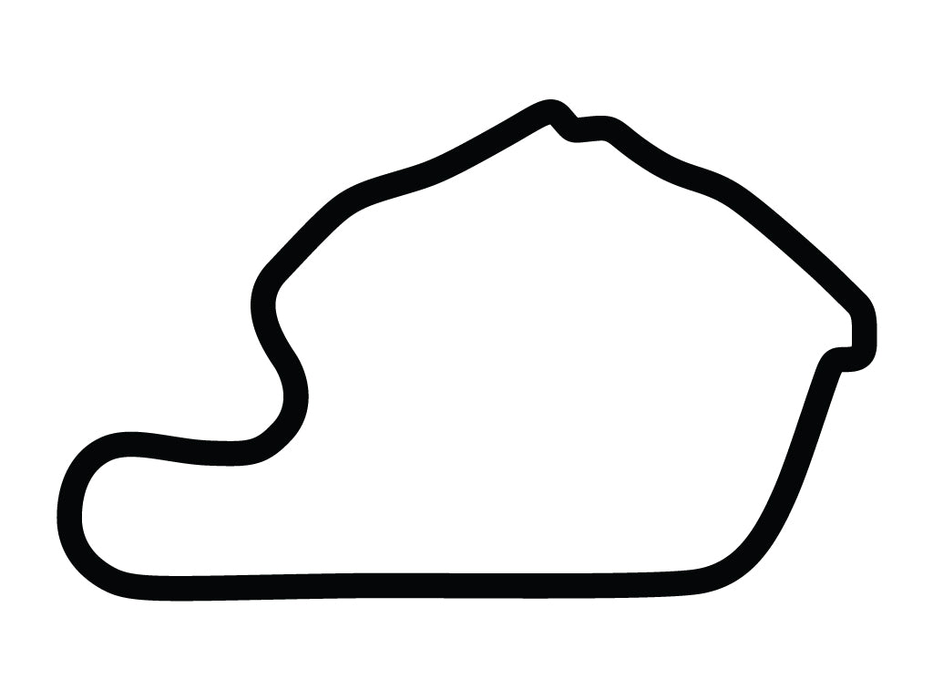 Lime Rock Park with Chicanes Variant 2 Decal - White - 5cm