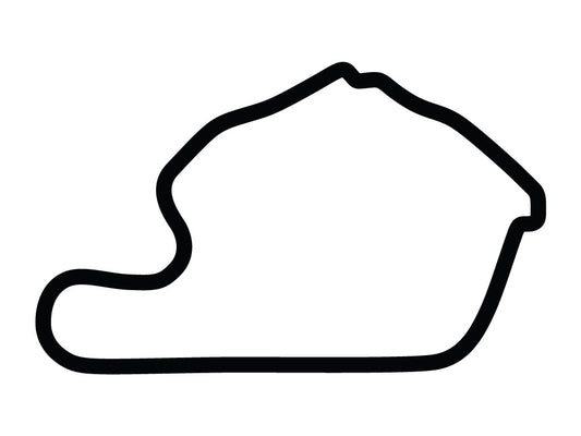 Lime Rock Park with Chicanes Variant 2 Decal - White - 5cm