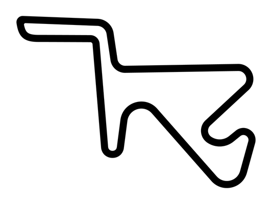 Buttonwillow Raceway Park "The Circuit" Decal - White - 5cm