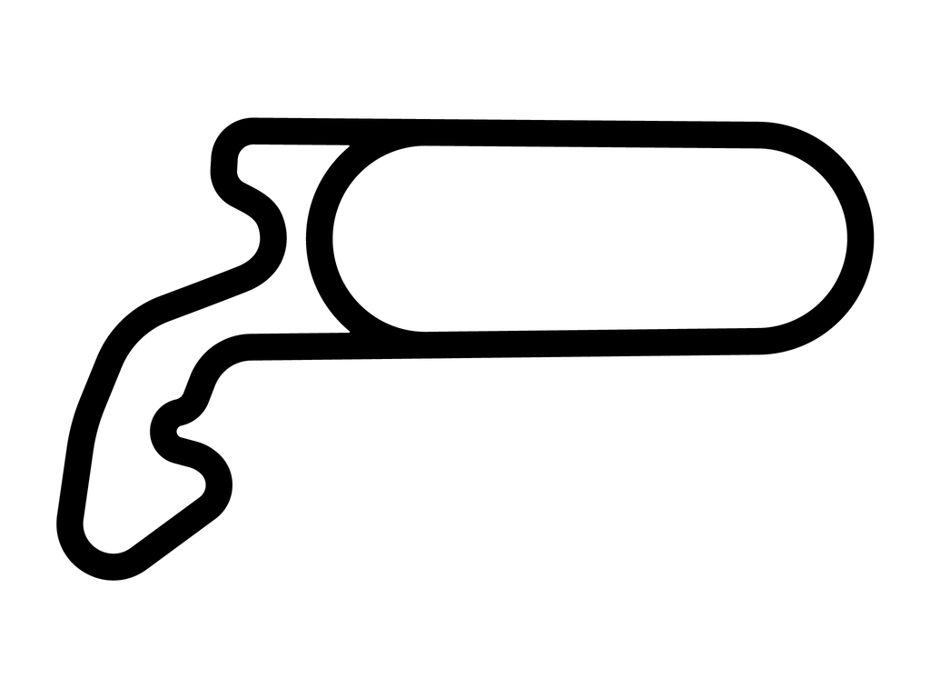 Autódromo de EcoCentro Quéretaro Combo Circuit Decal - White - 5cm