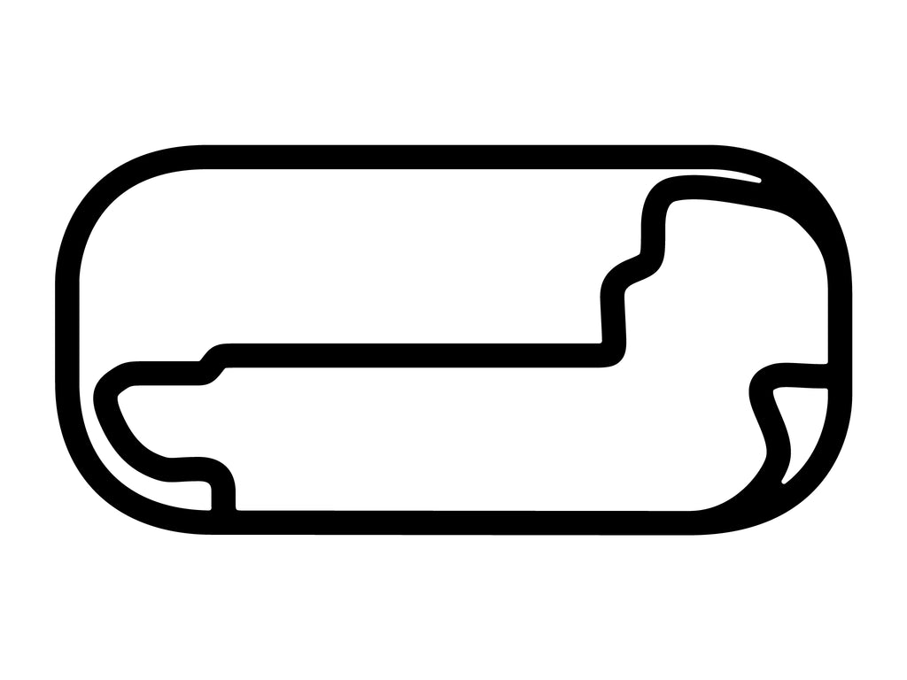 Indianapolis Motor Speedway Combined Circuit Decal - White - 5cm