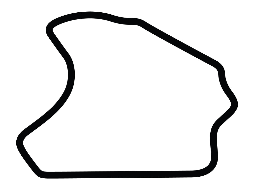 Morgan Park Raceway D Course Decal - White - 5cm