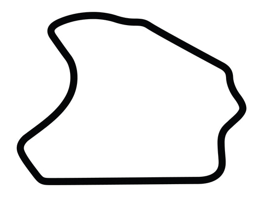 Morgan Park Raceway D Course Decal - White - 5cm