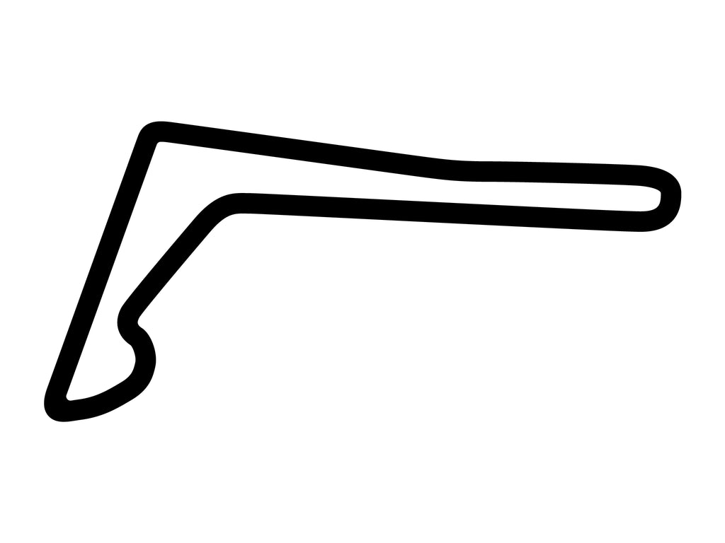 Chang International Circuit Course D Decal - White - 5cm