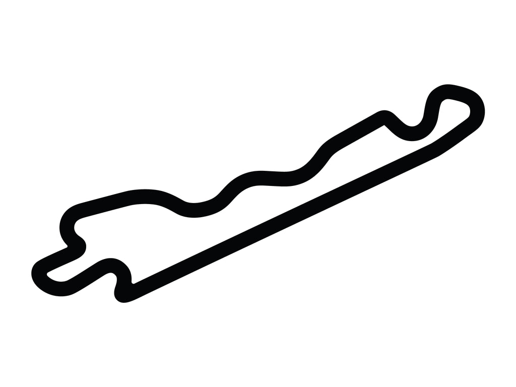 NOLA Motorsports Park - North Course D Decal - White - 5cm