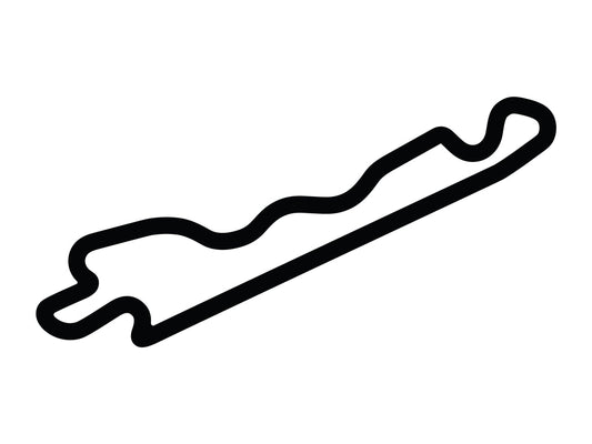 NOLA Motorsports Park - North Course D Decal - White - 5cm
