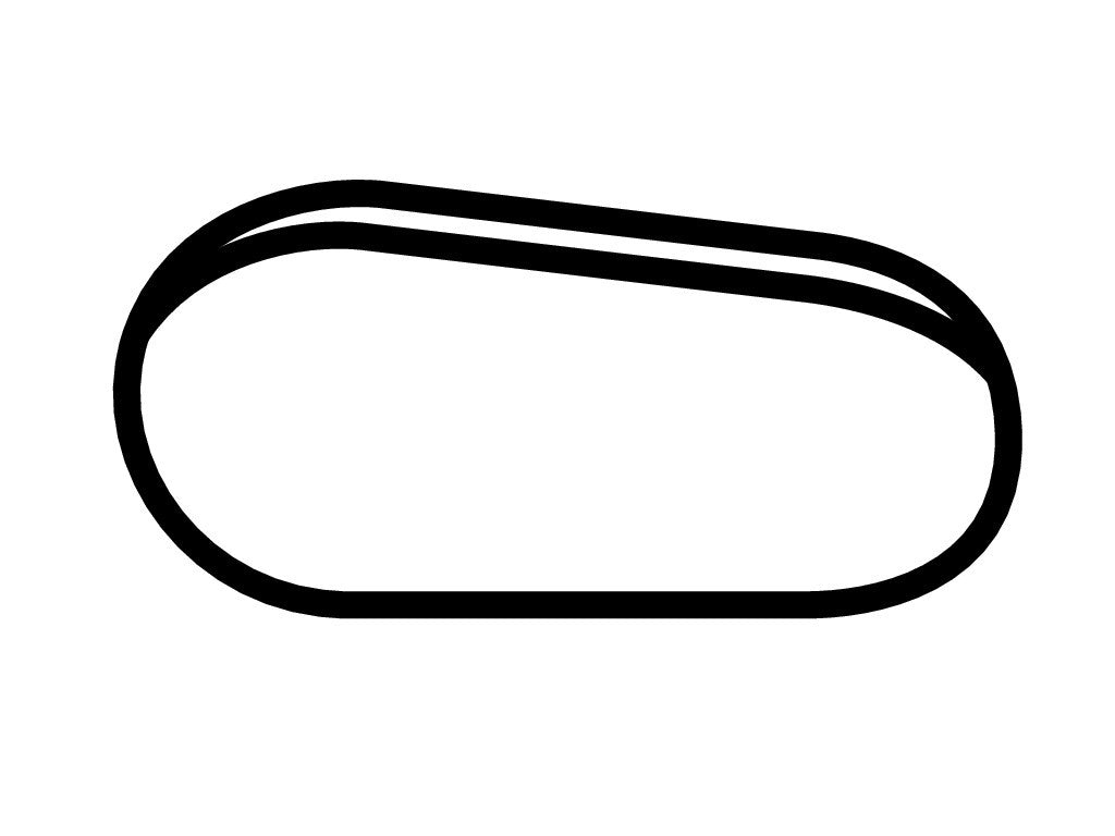 Darlington Raceway Oval Decal - White - 5cm