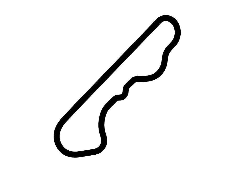 Dijon-Prenois Short Circuit Decal - White - 5cm