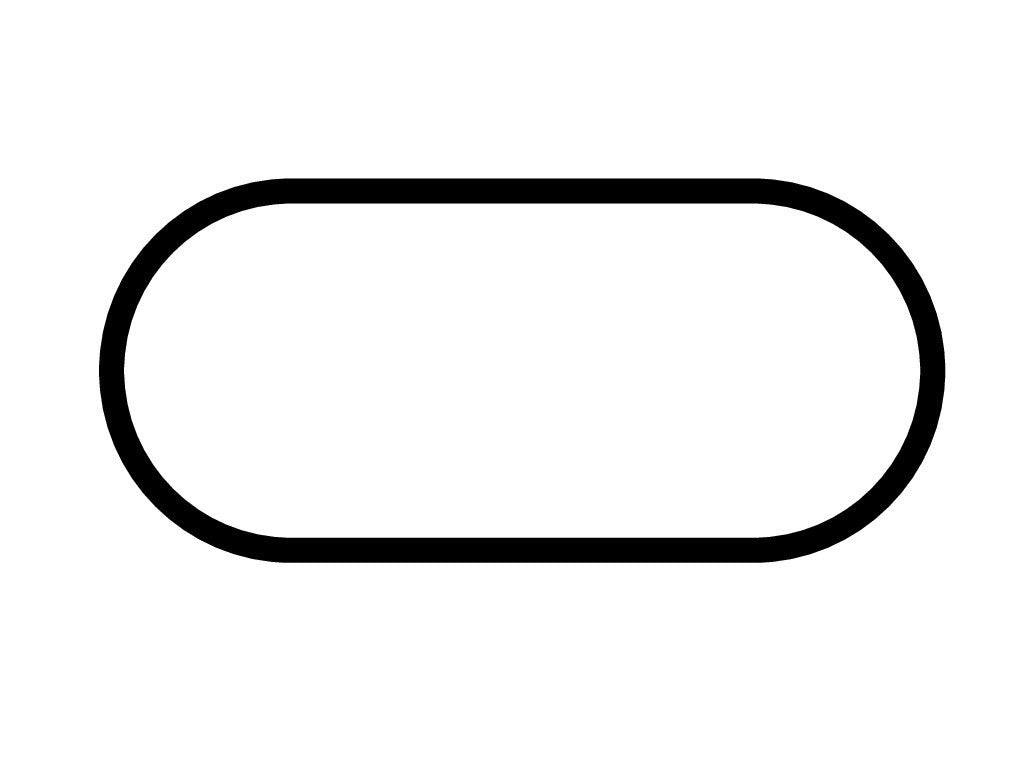 Dover International Speedway Oval Decal - White - 5cm