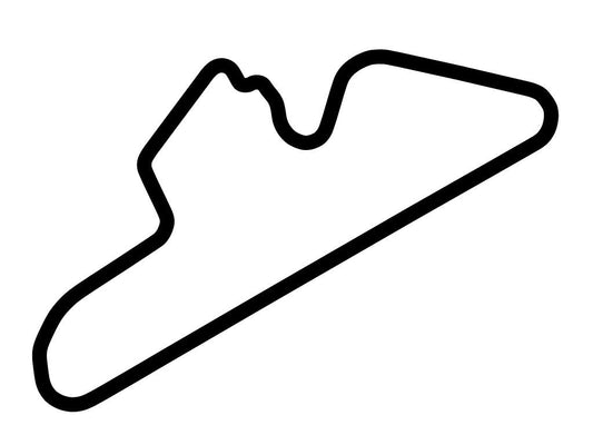 Dubai Autodrome Club Course Decal - White - 5cm
