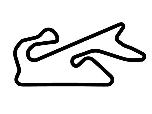 Dubai Autodrome Grand Prix Course Decal - White - 5cm