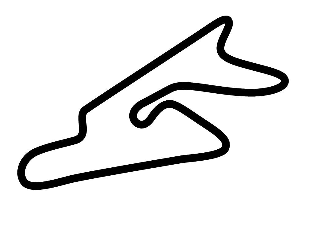 Dubai Autodrome International Course Decal - White - 5cm