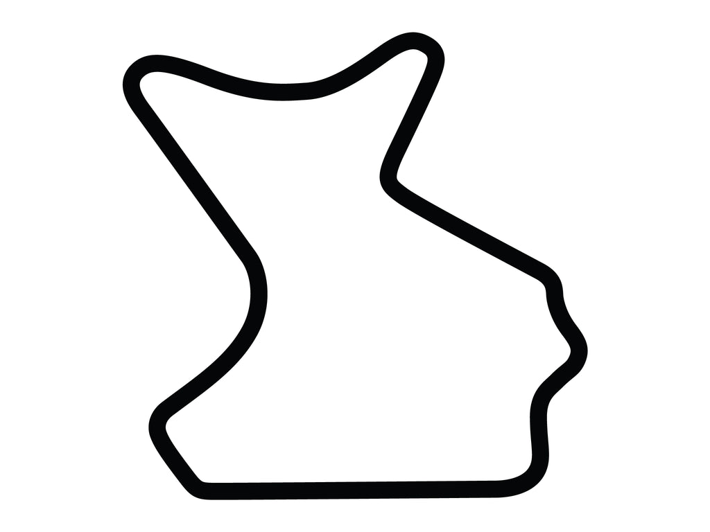 Morgan Park Raceway E Course Decal - White - 5cm