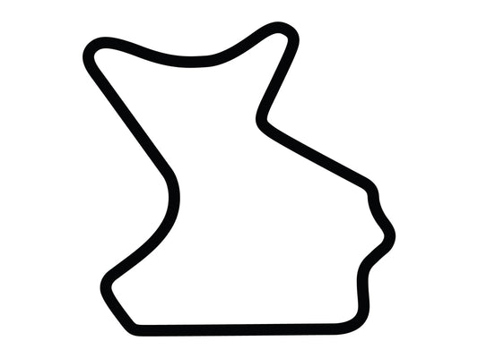 Morgan Park Raceway E Course Decal - White - 5cm