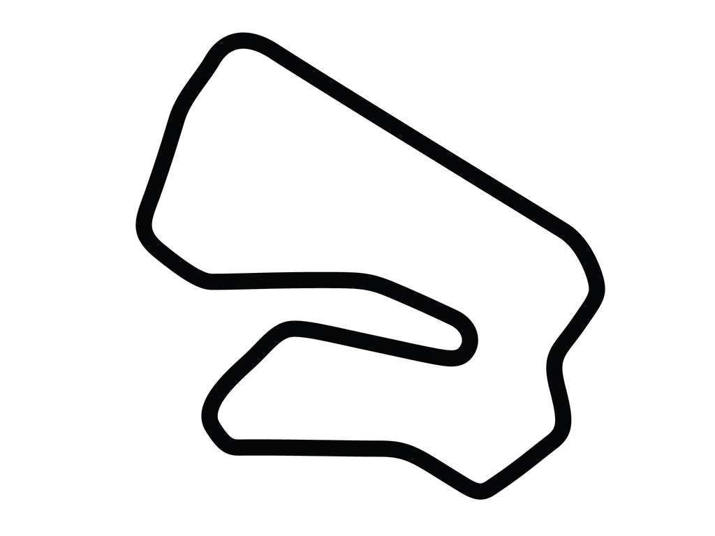 Pocono Int'l Raceway East Option 1 Course Decal - White - 5cm