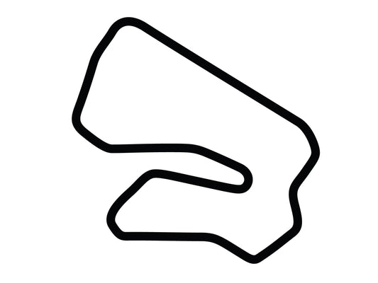 Pocono Int'l Raceway East Option 1 Course Decal - White - 5cm