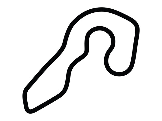 National Corvette Museum Motorsports Park East Decal - White - 5cm