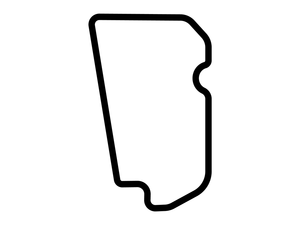 G2 Motorsports Park East Track Decal - White - 5cm