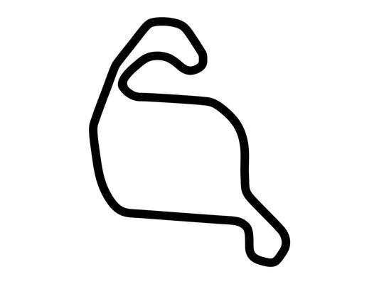 Calabogie Motorsports Park East Circuit Decal - White - 5cm