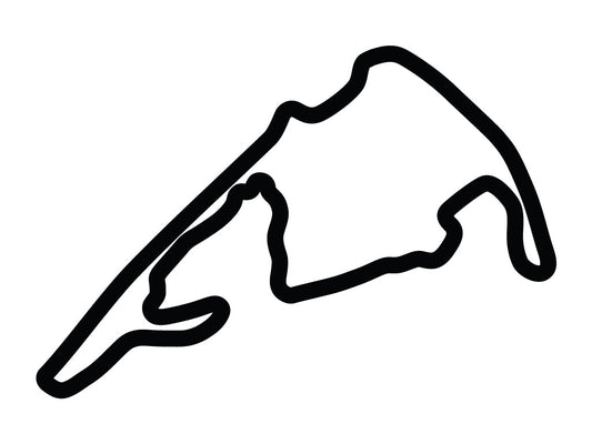 Virginia International Raceway Grand East Course Decal - White - 5cm