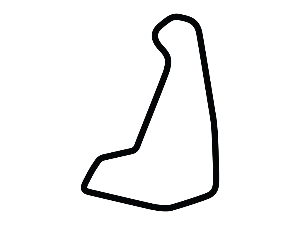 Carolina Motorsports Park East Course Decal - White - 5cm