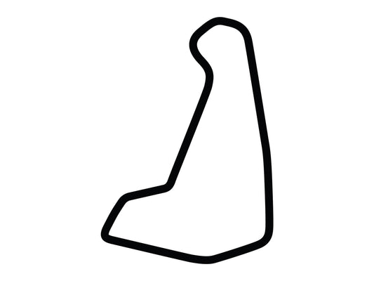 Carolina Motorsports Park East Course Decal - White - 5cm