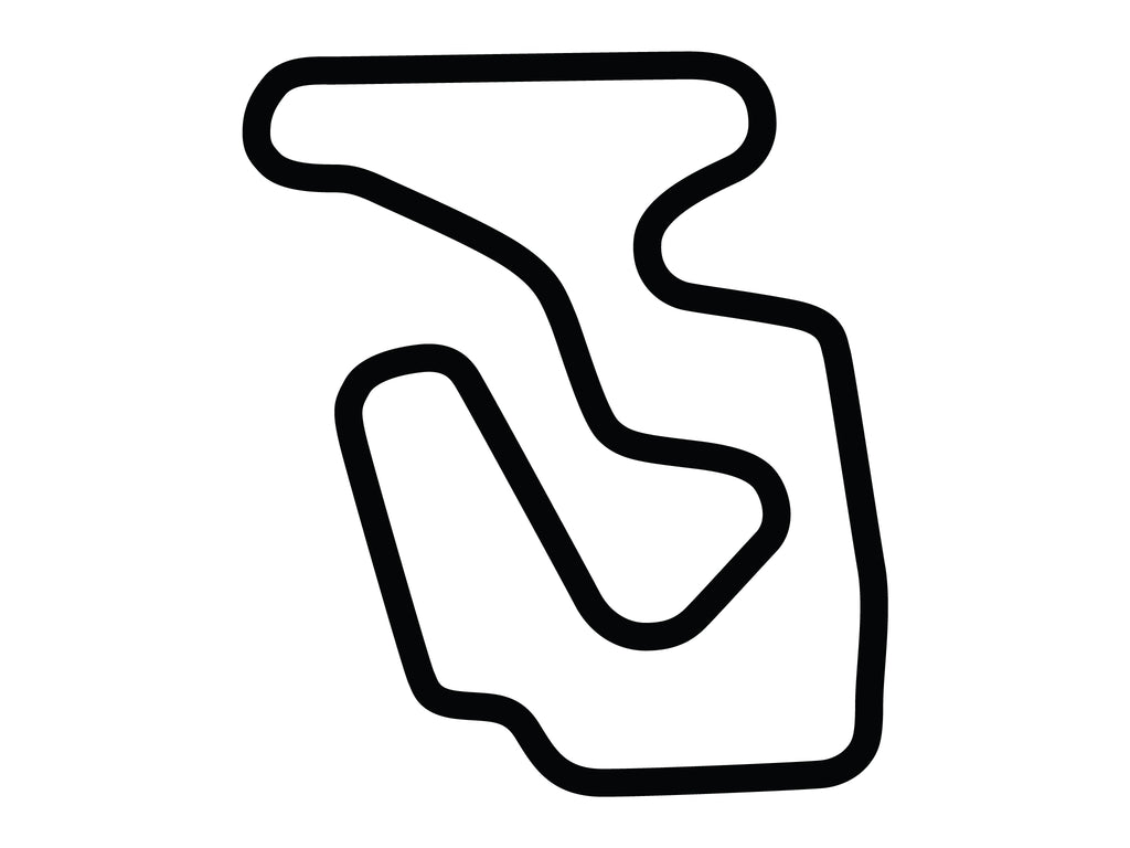 Utah Motorsports Campus East Course Decal - White - 5cm