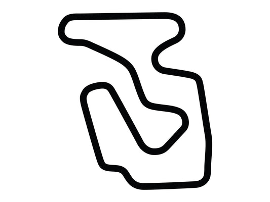 Utah Motorsports Campus East Course Decal - White - 5cm