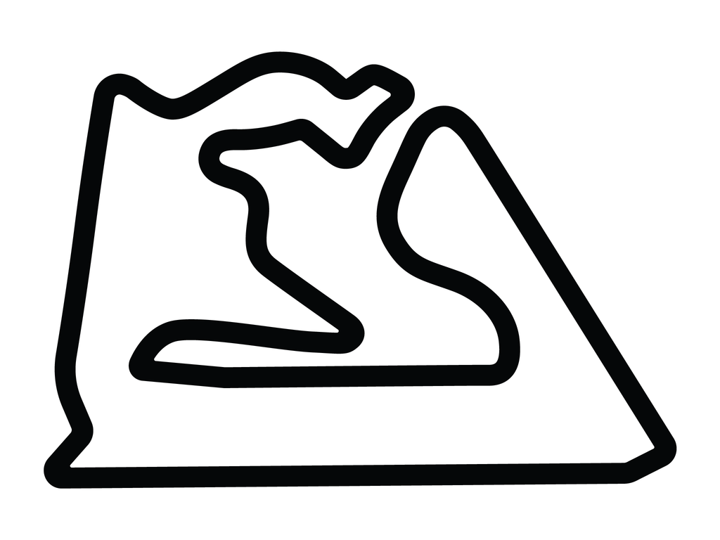 Bahrain International Circuit Endurance Course Decal - White - 5cm