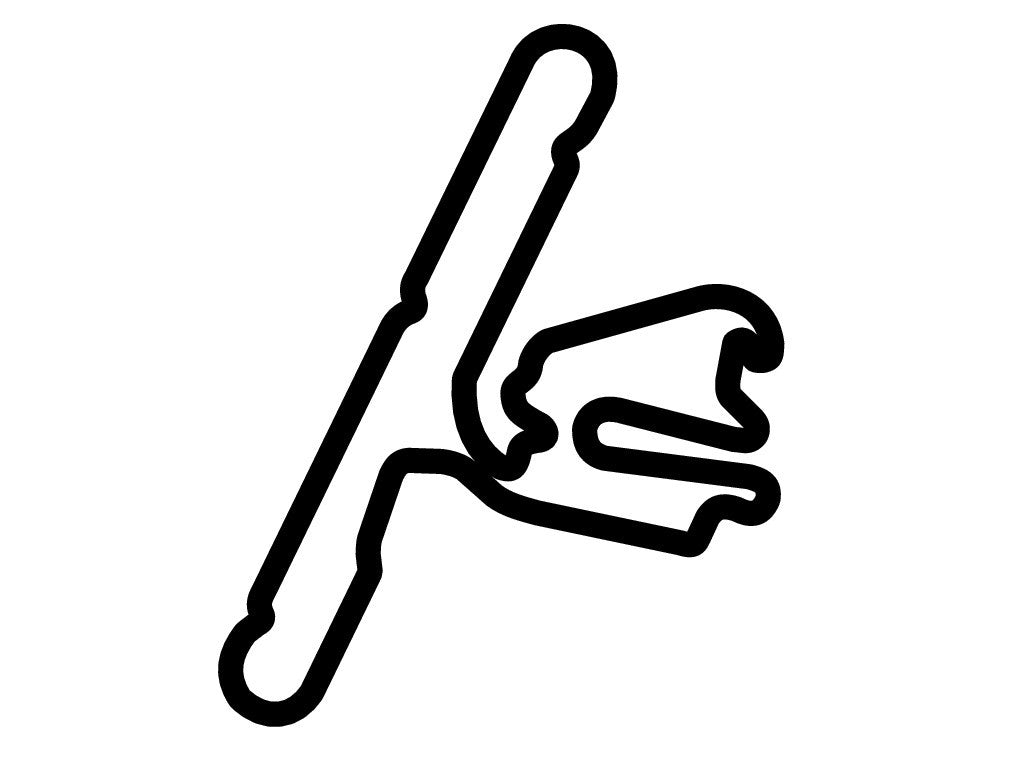EuroSpeedway Lausitz 11.3km Circuit Decal - White - 5cm