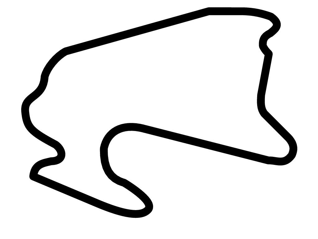 EuroSpeedway Lausitz 3.2km Circuit Decal - White - 5cm