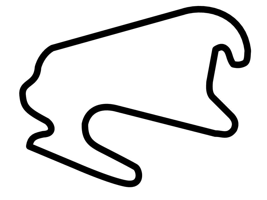 EuroSpeedway Lausitz 3.4km Circuit Decal - White - 5cm