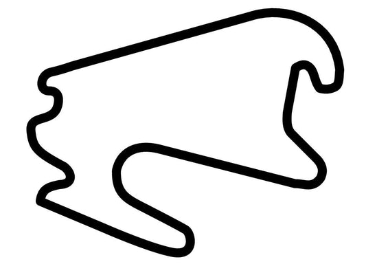 EuroSpeedway Lausitz 3.4km DTM Circuit Decal - White - 5cm