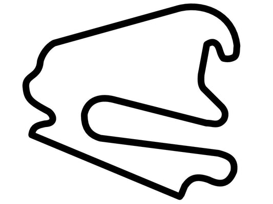 EuroSpeedway Lausitz 4.5km Circuit Decal - White - 5cm