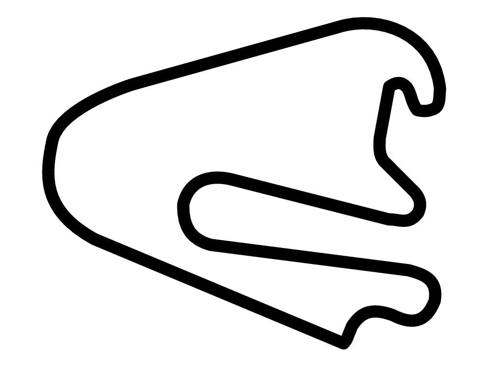 EuroSpeedway Lausitz 4.5km T1 Circuit Decal - White - 5cm