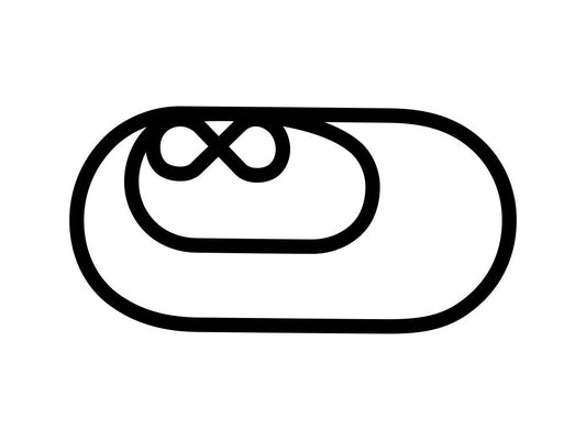 Evergreen Speedway Decal - White - 5cm