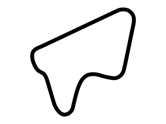 Las Vegas Motor Speedway Exotics Racing B Course Decal - White - 5cm