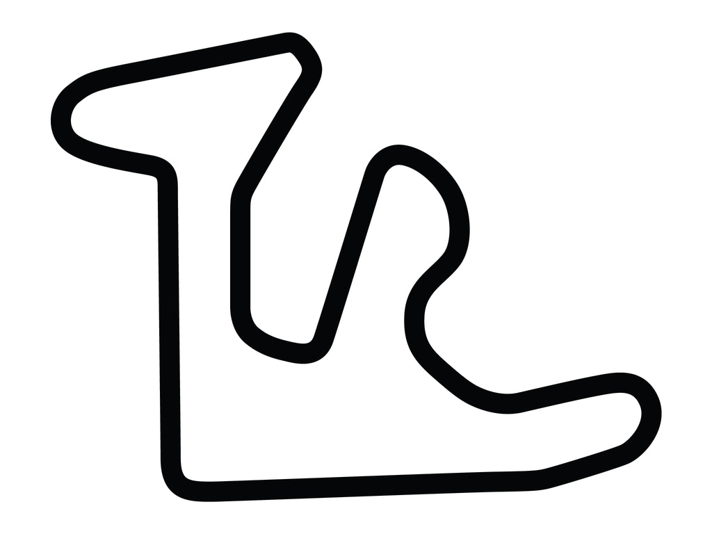 GingerMan Raceway Decal - White - 5cm