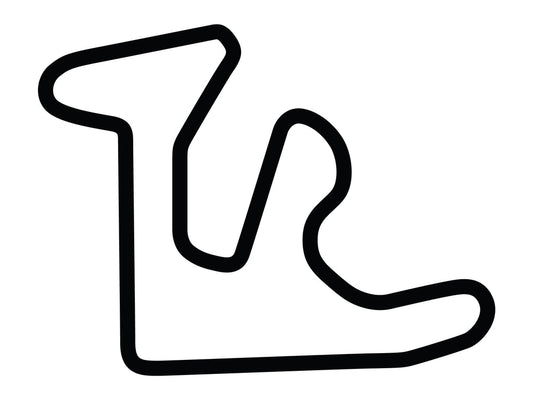 GingerMan Raceway Decal - White - 5cm