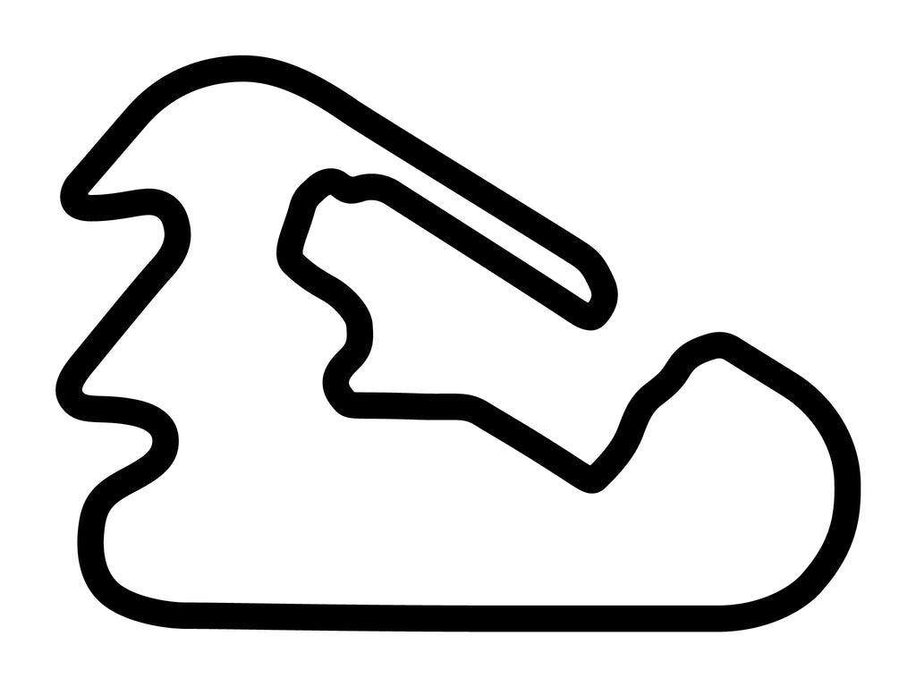 Pocono Int'l Raceway Extra Long Course Decal - White - 5cm